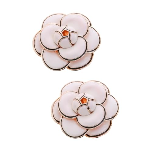 Veemoon 2 Stück Alloy Brooch für Damen Eleganter Brustpin Modisches Accessoire für Kleidung Hochzeiten Geburtstage Besondere Anlässe Leicht Tragbar Blumenförmiges Design von Veemoon
