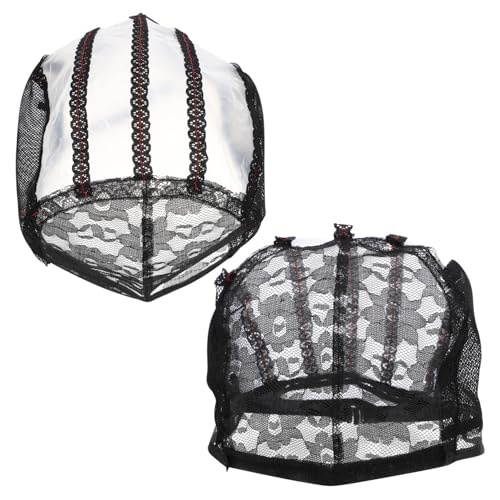 Veemoon 2 Stück Atmungsaktive Perücken Haarnetz Elastische Lace Wig Caps Strapazierfähig Für Damen Party Fest Anwendung von Veemoon