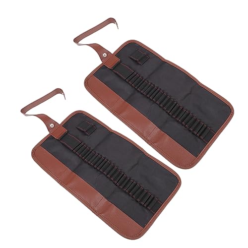 Veemoon 2 Stück Bleistift Organizer Robustem Canvas Rollbare Federmäppchen für Zeichnungen Praktische Aufbewahrungstasche für Künstler und Studenten Zubehör für Bleistiftsets und von Veemoon