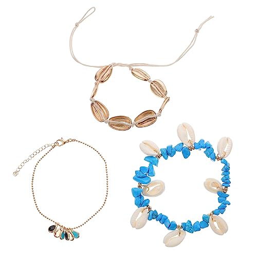 Veemoon 2 Stück Bohemia Style Fußkettchen für Frauen Verstellbare Fußschmuck Ankette Langlebigem Material für Strandurlaube Sommermode Perfektes für Freundinnen Familie von Veemoon