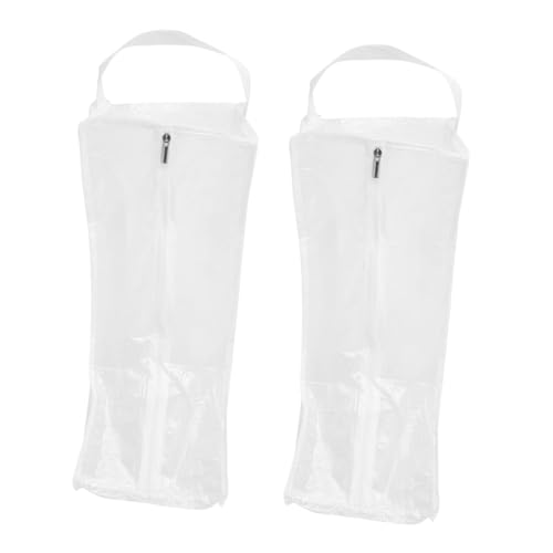 Veemoon 2 Stück Tragbare Stiefel Schutztaschen Staubschutz Aufbewahrungstaschen für Hohe Stiefel Organizer für Schuhe Transparent für Reisen und Zuhause von Veemoon