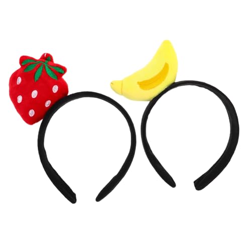Veemoon 2stücke Erdbeer-stirnband Für Damen Kawaii-haarschmuck Party-haarband Kopfbedeckung Für Halloween-kostüm-requisiten Erdbeer-wash-stirnband Frucht-haarreifen von Veemoon
