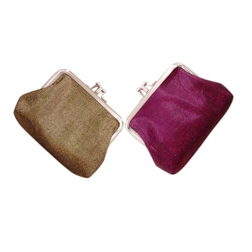 Veemoon 2 Stück Damen Geldbörse Beutel Mini-Geldbörsen für Frauen gesteppt Geldbörse für Mädchen Clutch-Geldbörsen für Damen schlank Geldbörse wechseln Frauen geldbörse Pu von Veemoon