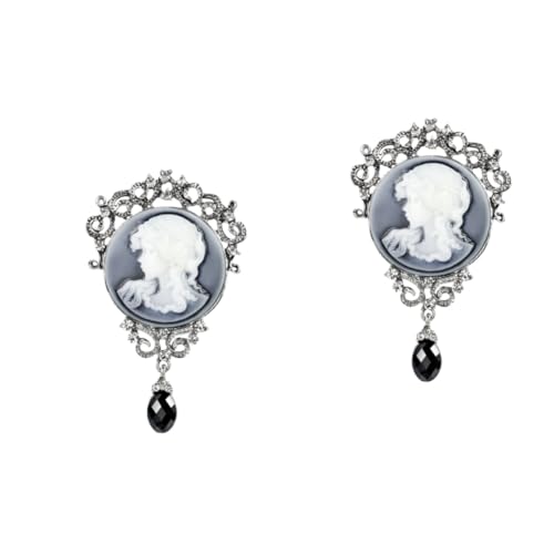 Veemoon 2 Stück Damen Vintage Brosche Anstecknadel mit Damenporträt Elegantes für Schals Pullover Kleidung Perfektes für Besondere Anlässe Jubiläen von Veemoon