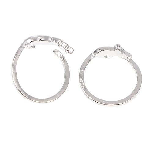 Veemoon 2 Stück Dinosaurier-Ring Ringschmuck schöner Dinosaurierring Schmuckring Dinosaurier-Modellierring Dinosaurier-Fingerring Schmuck Mode-Accessoire Handring Legierung Silber von Veemoon