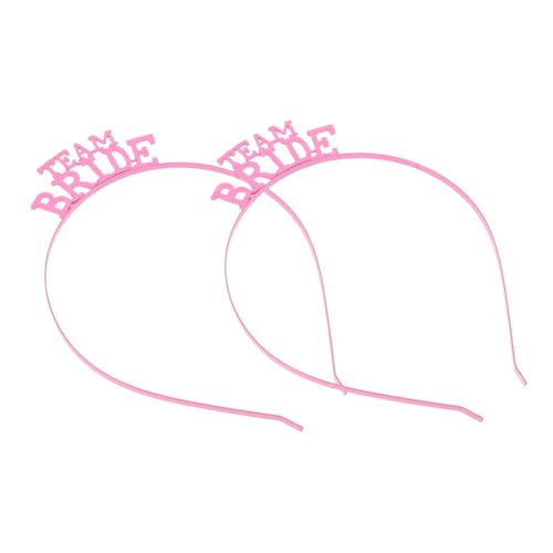 Veemoon 2 Stück Eleganter Teiliges Braut Haarreif Metallisches Haar Accessoire in Rosa Stilvoller Kopfschmuck für Hochzeit Fotoshooting und Festliche Anlässe von Veemoon