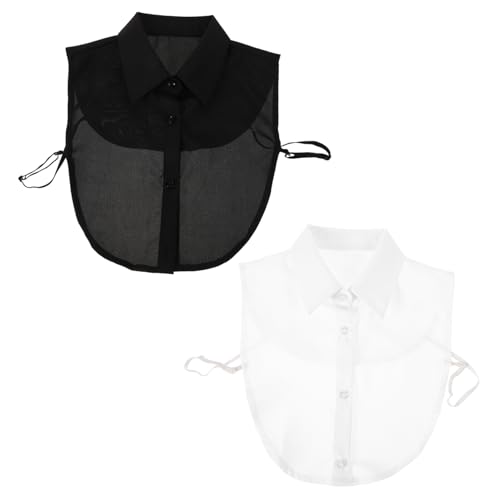 Veemoon 2stücke Abnehmbare Damen-kragen Fake-kragen Für Blusen Und Kleider Aus Weichem Polyester Spitze Design Für Elegantes Aussehen Einfach Zu Tragen von Veemoon