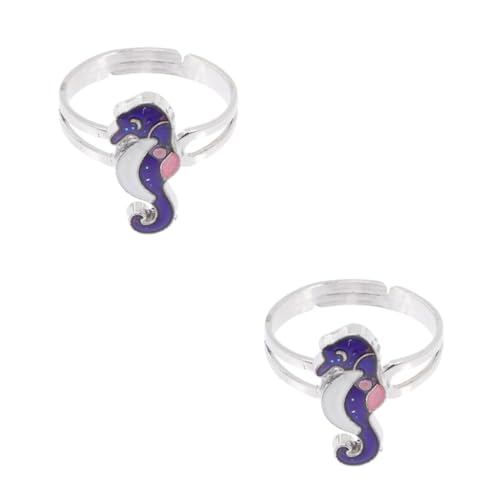 Veemoon 2 Stück Farbwechselnder Stimmungsring im Design Verstellbar Leichtem Zinklegierungsmaterial für Erwachsene für Partys Tägliche Dekoration Bringt von Veemoon