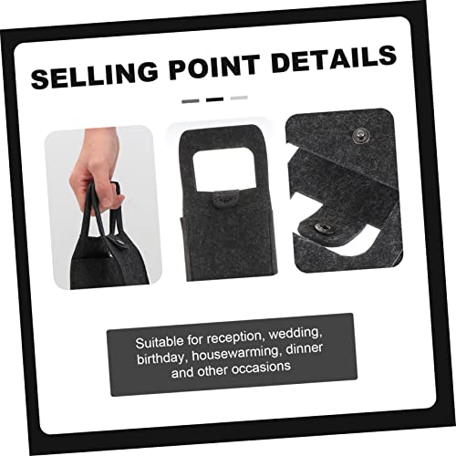 Veemoon 2 Stück Filz Weintaschen mit Tragegriff Robust und Atmungsaktiv Geeignet für Rotwein und Whiskeyflaschen Praktische Geschenkverpackung für Weihnachten Geburtstage Partys und von Veemoon