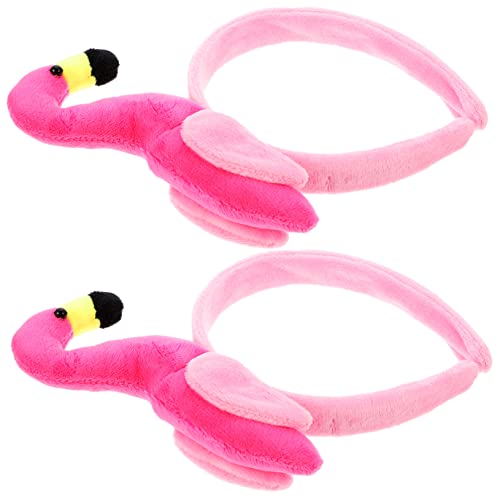 Veemoon 2 Stück Flamingo Haarreif Kreatives Stirnband Party Kopfschmuck Sommerparty Damen Accessoire Hawaii Geburtstag Kostüm von Veemoon