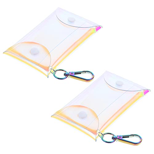 Veemoon 2 Stück Geldbörse Schlüsseletui kleine Taschen für die Handtasche Geldbeutel Mini -Beutel schlüsselanhänger Schlüsselspeicherbeutel Mini-Geldbörsen für Mädchen PVC von Veemoon