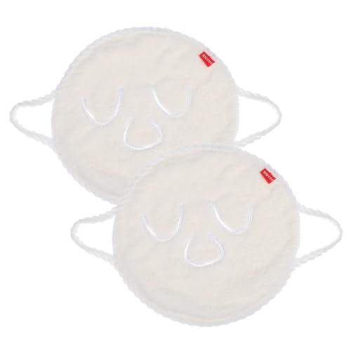 Veemoon 2 Stück Gesichtsmaske Handtücher aus Weichem Fleece Doppellagig Wiederverwendbar für Heiße und Kalte Kompressen Feuchtigkeitsspendend für Gesichtspflege und Dampfanwendungen von Veemoon