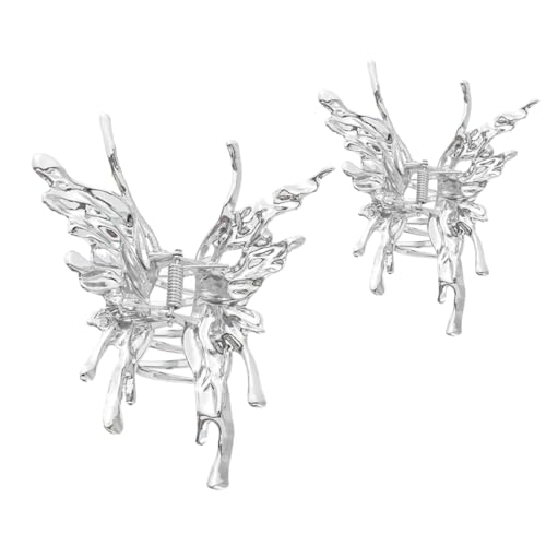 Veemoon 2 Stück Schmetterling Haarspangen Aus Metall Haarklammern Für Damen Modische Haarclips Rutschfest Für Dickes Und Dünnes Haar Für Partys Und Alltagsgebrauch von Veemoon