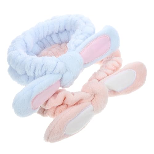 Veemoon 2 Stück Haarschmuck für Waschbare Gesichts Stirnbänder für Spa Make Up und Hautpflege Vielseitig Einsetzbar und mit Schleifen Design von Veemoon