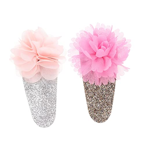 Veemoon 2 Stück Haarspangen Flamingo Design Glitzernd Rutschfest Haarschmuck für Mädchen Alltag Geburtstag Weihnachten Rosa Rosy von Veemoon