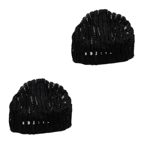 Veemoon 2 Stück Häkelnetz Perückennetz Elastisch für Frauen und Mädchen Rutschfest Dehnbar Hautfreundlich Kopfbedeckung zur Entlastung bei Perückenkopfschmerzen Einheitsgröße Einfach zu von Veemoon