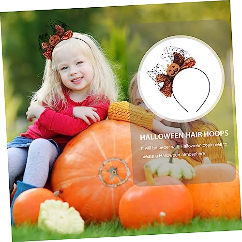 Veemoon 2 Stück Halloween Kürbis Haarband mit Schleife Leichtes Hautfreundliches Stirnband für Erwachsene Halloween Party Deko Gruseliges Accessoire für Kostüm und Fest von Veemoon