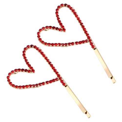 Veemoon 2 Stück Herz Haarclips aus Legierung mit Strass Stilvolle Haarschmuck für Mädchen Dekorative Haarklammern Rot Perfektes für und Mädchen Veemoon 2 Stück Herz Haarclips aus Legierung mit Strass Stilvolle Haarschmuck für Mädchen Dekorative Haarklammern Rot Perfektes für und Mädchen von Veemoon