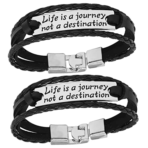 Veemoon 2 Stück Inspirierende Armbänder für Herren Wickelarmbänder Accessoires für Männer für Freizeit Besondere Anlässe mit Einzigartigem Design Metallverschluss Veemoon 2 Stück Inspirierende Armbänder für Herren Wickelarmbänder Accessoires für Männer für Freizeit Besondere Anlässe mit Einzigartigem Design Metallverschluss von Veemoon