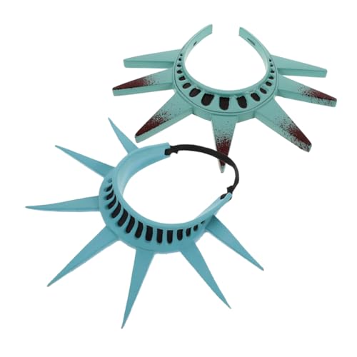 Veemoon 2stücke Freiheitsstatue Stirnband Mit Krone Für Halloween Karneval Und Themenpartys Grünes Kostümzubehör Für Junge Mädchen Und Erwachsene Accessoire Für Feste Und Feiern von Veemoon