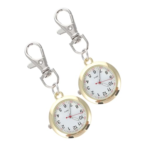 Veemoon 2stücke Quarz-taschenuhr Für Krankenschwestern Runde Fob-Uhr Mit Schlüsselanhänger Elegantes Design Für Ärzte Und Pflegekräfte Für Einsatz Im Freien von Veemoon