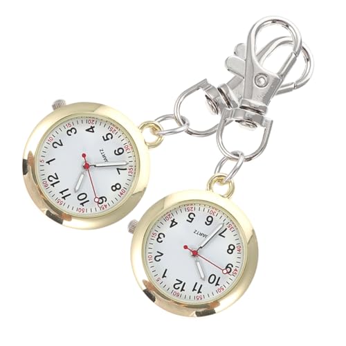 Veemoon 2stücke Retro-taschenuhr Für Medizinisches Fachpersonal Kleine Quarzuhr Mit Stoppuhrfunktion Vintage-taschenuhr Langlebige Uhr Für Pflegekräfte Und Ärzte von Veemoon