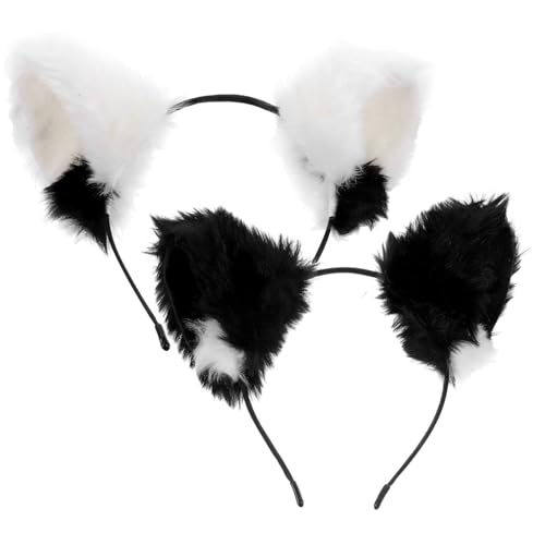 Veemoon 2 Stück Leichtes Katzenohren Stirnband Teiliges aus Komfortables Party Accessoire für Halloween und Karneval Vielseitiges Kostümzubehör für Erwachsene von Veemoon