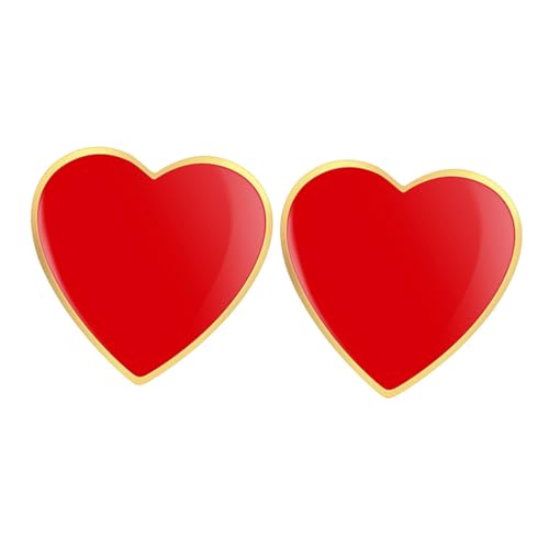 Veemoon 2 Stück Liebesbrosche Valentinstag Gold Anzug Goth Frau Banner Kleidung Pin Ring Brief Hochzeitszeremonie Liebe Herz Brosche Pins Pride Shirt Pin Dekorationen Anstecknadel von Veemoon