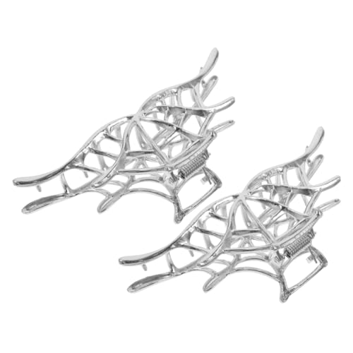 Veemoon 2 Stück Metallic Spiderweb Haarklammer Metall Haarkralle für Damen und Mädchen Fester Modischer Schwarzer Haarschmuck für Alltag und Party Vielseitig Einsetzbar Robust und Einfach von Veemoon