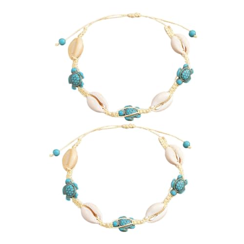 Veemoon 2 Stück Muschelschildkrötenarmband Strand Armband Muschelarmband süße Armbänder Muschelarmbänder Muschel-Fußkettchen Armbänder Schildkröte Muschelschmuck Hülse Veemoon 2 Stück Muschelschildkrötenarmband Strand Armband Muschelarmband süße Armbänder Muschelarmbänder Muschel-Fußkettchen Armbänder Schildkröte Muschelschmuck Hülse von Veemoon