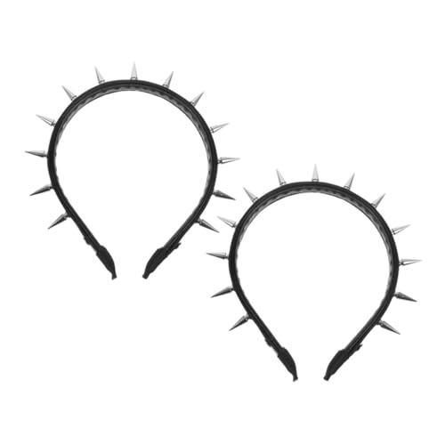 Veemoon 2stücke Gothic Spike Haarband Für Frauen Punk Steampunk Kopfschmuck Mit Nieten Für Halloween Und Cosplay Einstellbares Langlebiges Und Modisches Accessoire von Veemoon
