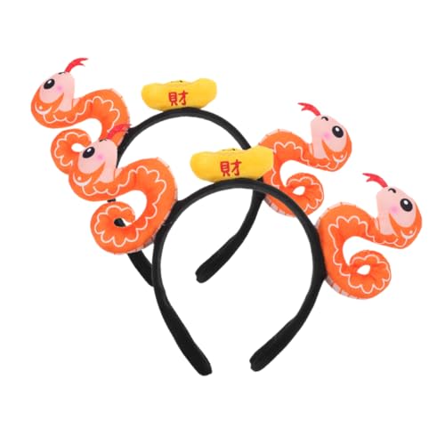 Veemoon 2 Stück Plüsch Schlangen Stirnbänder mit Design Weiche Bequeme Kopfbedeckung für Frauen Dekorative Haaraccessoires für Halloween Neujahr Partys und Kostümfeiern von Veemoon