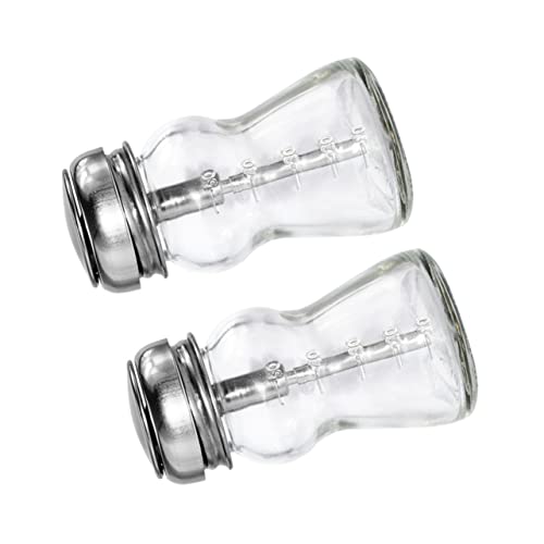 Veemoon 2 Stück Refillbare Glasflasche Druckpumpen Flasche für Nagellackentferner Make Up Entferner Leicht Tragbar für Nagelkunst und Unterwegs von Veemoon