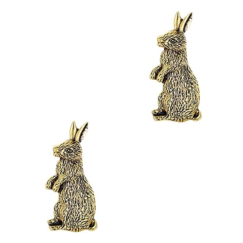 Veemoon 2 Stück Retro Kaninchen Brosche für Damen Niedliche Tier Brosche Anstecknadel für Kleidung Vintage Kreative Schmuckidee für Besondere Anlässe für Ostern Feiertage von Veemoon