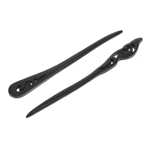 Veemoon 2 Stück Retro Stil Holz Haarstäbchen Damen Haarnadeln für Haarknoten Sicherer Griff und Eleganter Haarschmuck Geeignet für Partys Fotoshootings Alltags und Kostümfrisuren von Veemoon