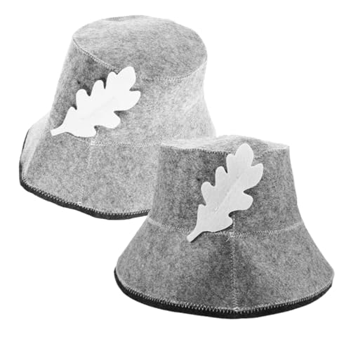 Veemoon 2 Stück Saunahut Filz für Damen und Herren Atmungsaktive Leichte Sauna Mütze aus Hochwertigem Filz Schützt Kopf und Haare vor Überhitzung Beim Dampfbad Tragbar und Komfortabel für von Veemoon