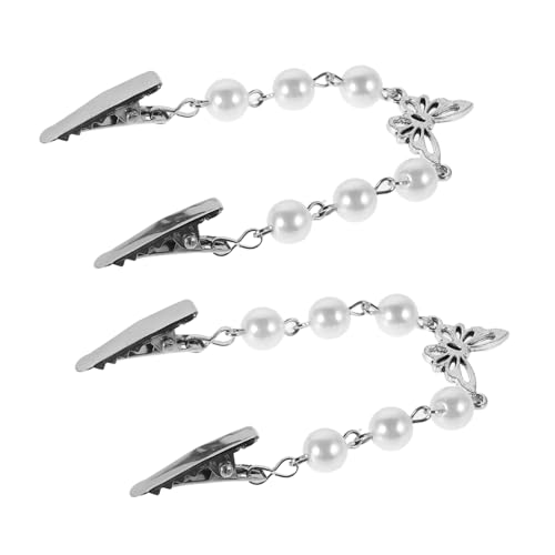 Veemoon 2stücke Teiliges Imitation Perlen Butterfly Shawl Clips Für Damen Vintage Cardigan Clips Zur Bekleidungsgestaltung Anti-exposure Und Dekoration Für Pullover Und Kleider von Veemoon