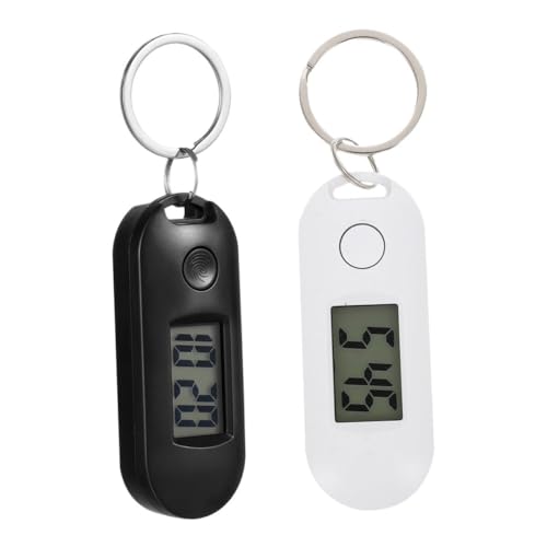 Veemoon 2stücke Schlüsselanhänger Taschenuhr Mit Digitale Leise Prüfungsuhr Für Studenten Kreativen Farben Accessoire Für Schlüsselbund Und Rucksack von Veemoon