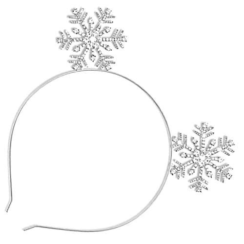 Veemoon 2 Stück Schneeflocken Haarreif aus Metall Festliches Weihnachts Haaraccessoire für Damen für Weihnachtsfeiern Themenpartys Halloween und Neujahrsfeiern Modischer Kopfschmuck mit von Veemoon