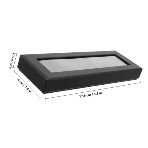 Veemoon 2 Stück Schwarze Robuste Stiftboxen aus Papier und Seidenstoff Langlebige Leichte Geschenkverpackung mit Schubladendesign Praktische Aufbewahrung für Füllfederhalter und von Veemoon