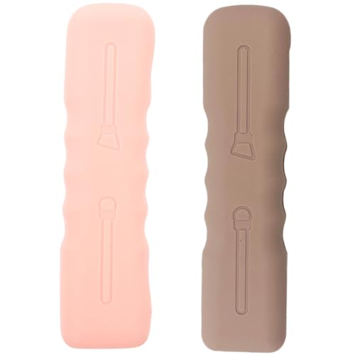 Veemoon 2 Stück Silikon Make up Pinsel Aufbewahrungstasche Reise Makeup Organizer mit Schutzfunktion Langlebig und Leicht Passend für Lippenstifte und Kosmetik Tragbar für Damen Unterwegs von Veemoon