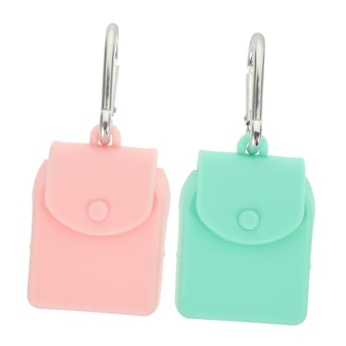 Veemoon 2 Stück Silikon Münzbeutel Teiliges mit Haken Vielseitige Aufbewahrungstasche für Schlüssel Karten und Kleine Gegenstände Langlebig Weich und Praktisch Farbig Grün von Veemoon