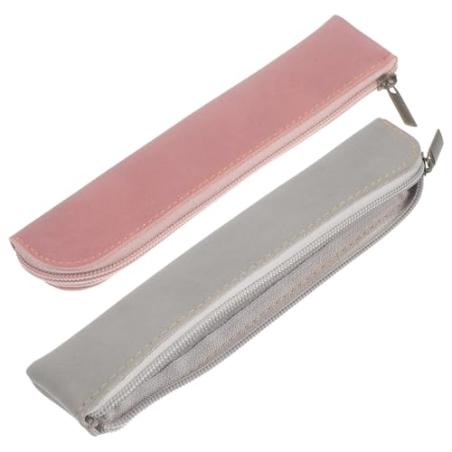 Veemoon 2stücke Aesthetic Federmäppchen Pu Süße Stiftetasche Für Bleistifte Und Makeup-Pinsel Und Langlebig Für Schule Und Büro von Veemoon