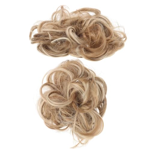 Veemoon 2stücke Synthetischer Gewellter Chignon-haarteil Für Damen Mit Unsichtbaren Haargummis Für Volumen Und Natürlichen Look Wiederverwendbares Design Für Besondere Anlässe Und von Veemoon