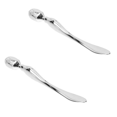 Veemoon 2 Stück Teiliges Augencreme Löffel aus Hochwertigem Zinklegierungsmaterial Multifunktionale Massagewerkzeuge für Augenmaske und Augenpflege gegen Augenringe und Schwellungen von Veemoon