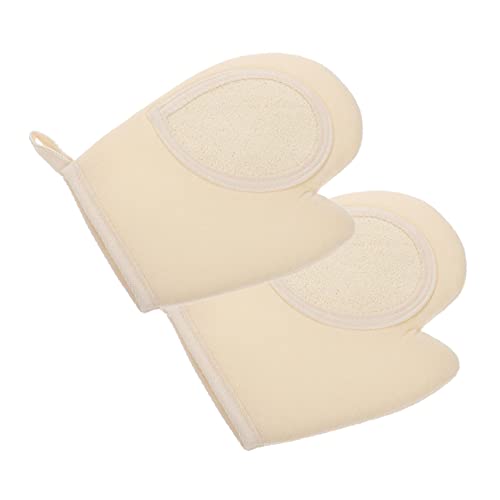 Veemoon 2 Stück Teiliges Dusch Peelinghandschuh aus Weichem Luffa Sanfte Hautreinigung und Effektives Körperpeeling Flexibel und Hautschonend Passend für Damen und Herren Langlebig und von Veemoon