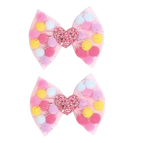 Veemoon 2 Stück Teiliges Haarclip mit Glitzerndem Bunte Netz Haarklammern für Mädchen Langlebige Haarschleifen für Alltag Party und Fotos Süßer Haarschmuck von Veemoon