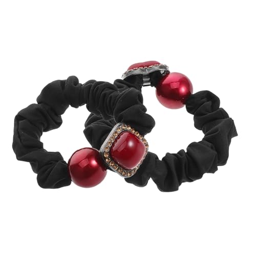 Veemoon 2stücke Herz Und Quadratisches Haarseil Haargummis Zum Valentinstag Süße Haar-accessoires Für Frauen Mädchen Und Teenager Für Dutts Und Zöpfe von Veemoon