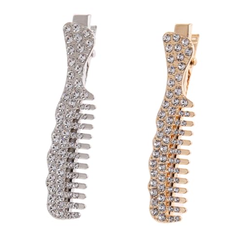 Veemoon 2 Stück Teiliges Haarschmuck Strassbesetztem Kamm design Glatte Oberfläche Luxuriöse Haarspangen für Damen Modische Haarnadeln für Party Alltag und Festliche Anlässe von Veemoon