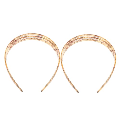 Veemoon 2 Stück Teiliges Kunststoff Stirnband für Damen mit Zähnen Rutschfeste Dreilagige Konstruktion für Make Up Gesichtswäsche und Fitness Aktivitäten von Veemoon